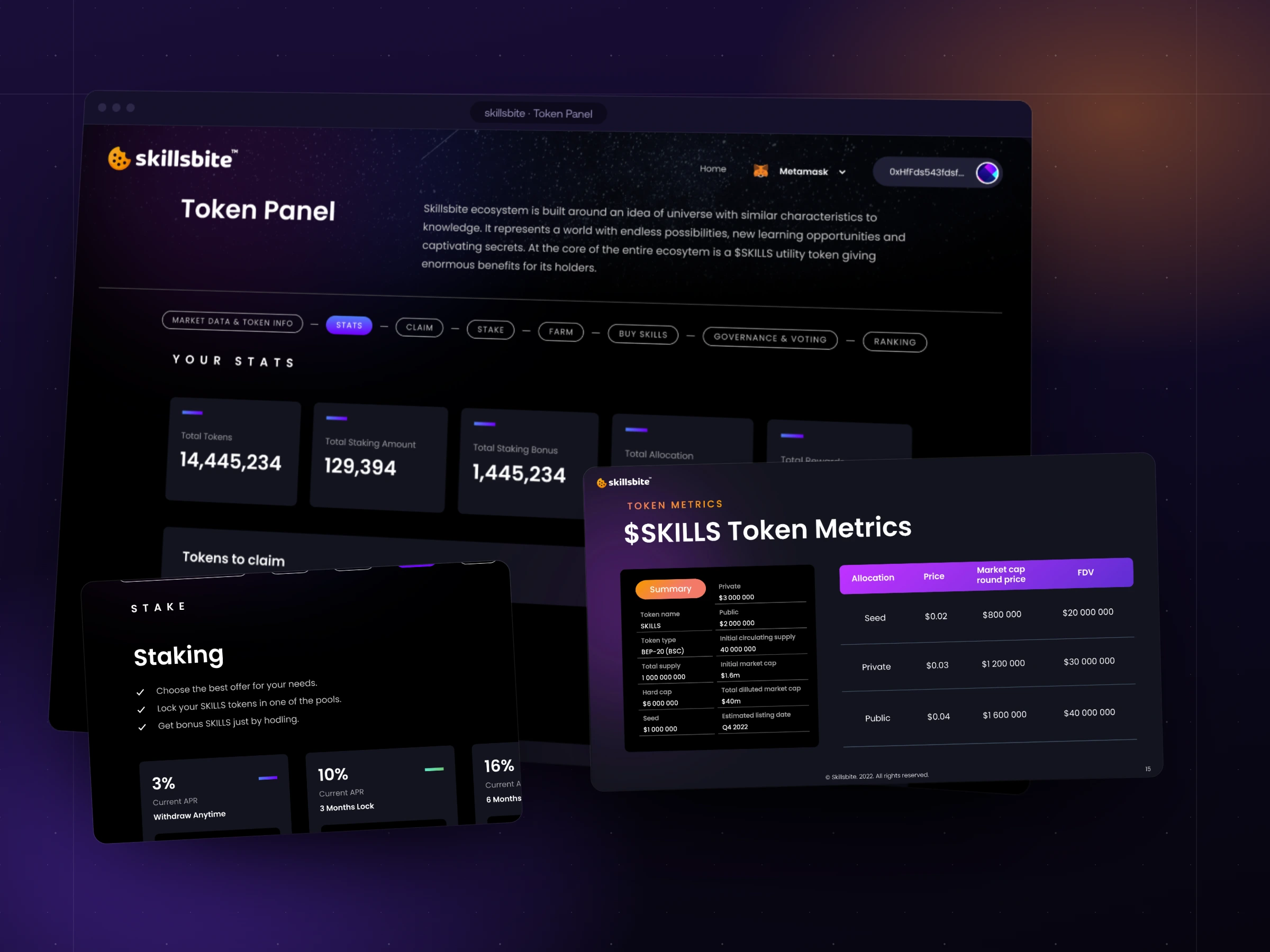 Skillsbite — Our own Web3 startup: the site, the pitch deck and the token app behind Skillsbite